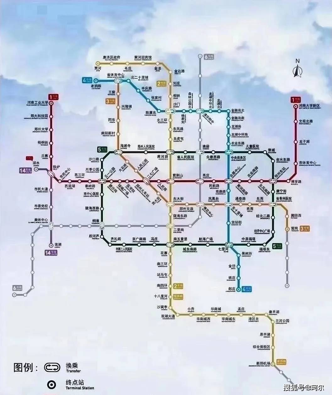 郑州地铁最新版路线图详解